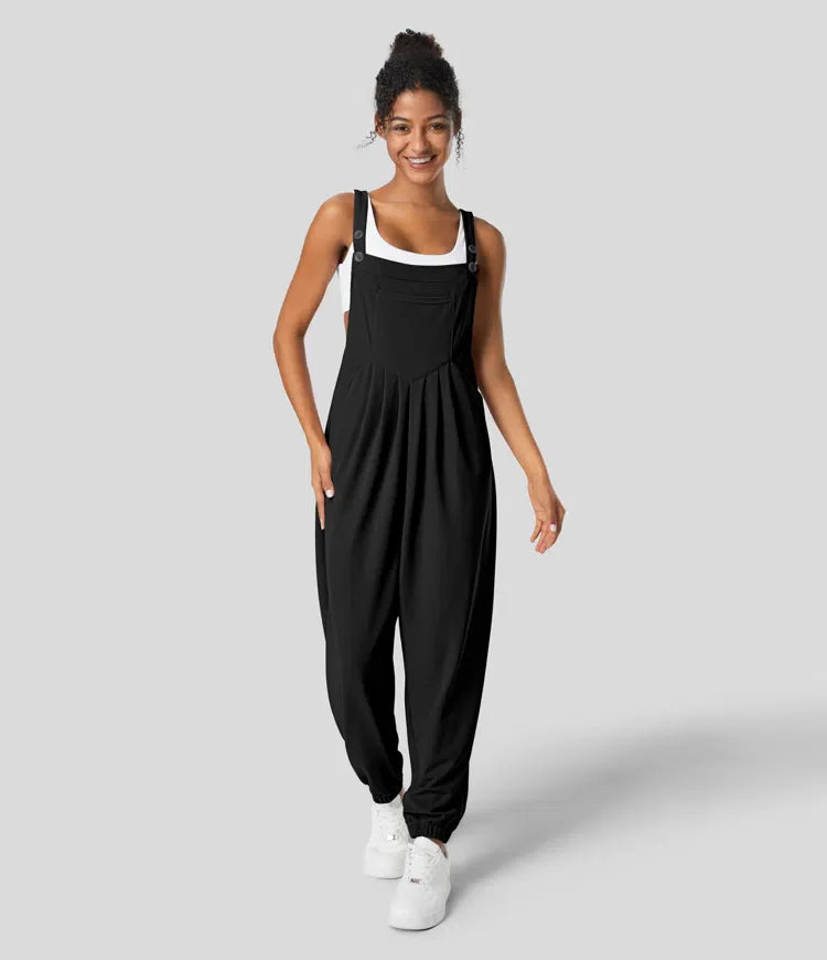 Olivia | Jogger-Jumpsuit mit verstellbarem Gürtel und Knöpfen